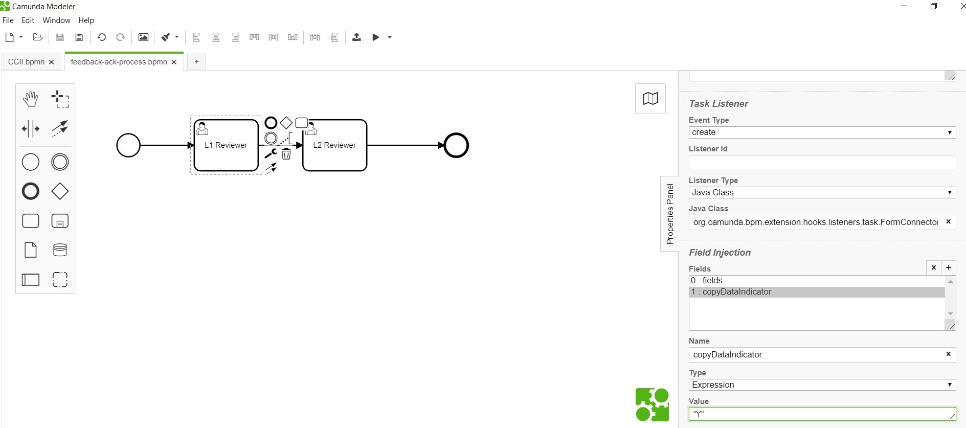 Form Connector listener Optional(copyDataIndicator) - Snapshot